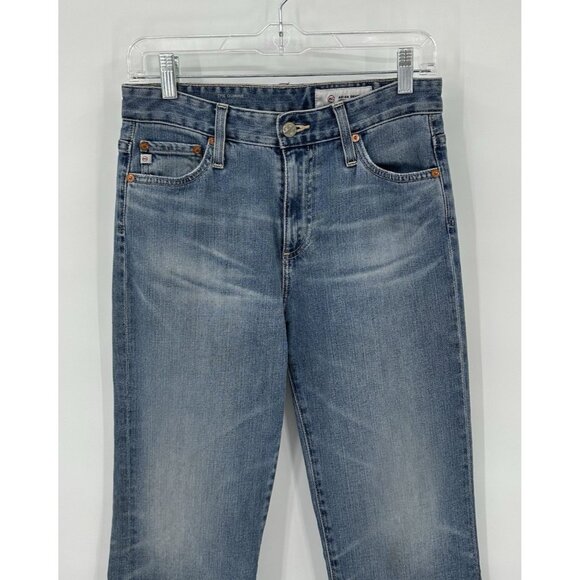 AG ADRIANO GOLDSCHMIED JEANS the quinne high rise flare blue stretch 27 X 32 - Picture 3 of 8